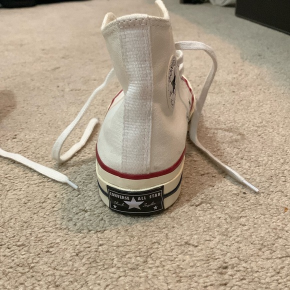 White Converse Chuck Taylor High Tops - Picture 4 of 7